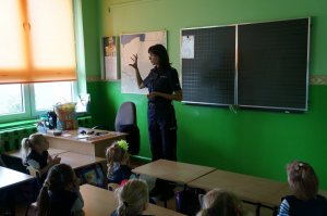 Policjanci w czasie lekcji