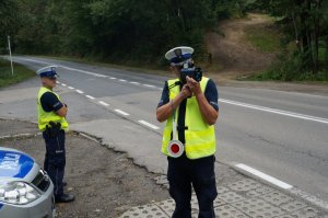 Policjanci w czasie działań