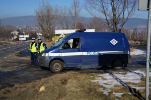 Policjanci w czasie działan
