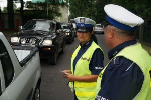 policjanci w czasie działań