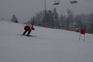 zawodnik w czasie slalomu