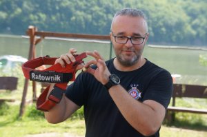 ratownik w czasie prelekcji