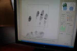 zdjęcie odcisku linii papilarnych