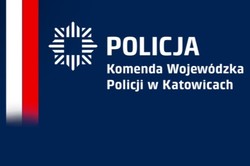 grafika z napisem komenda wojewódzka policji w Katowicach