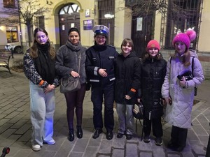 Zdjęcia z akcji profilaktycznej o nazwie Odblasku odbicie ratuje Twoje życie