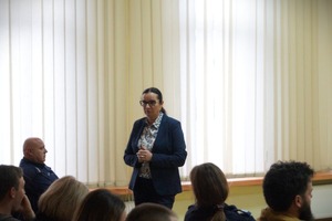 Zdjęcie przedstawia uczestników szkolenia w Komendzie Powiatowej Policji w Żywcu