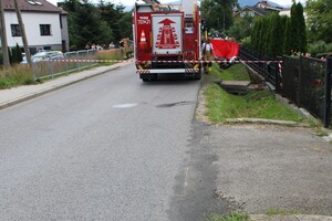 Miejsce tragicznego wypadku motocyklisty w Lipowej na ulicy Lipowskiej