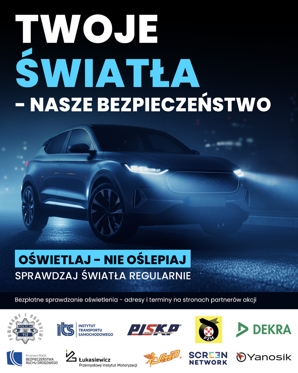 Bezpłatne sprawdzanie oświetlenia pojazdów na Żywiecczyźnie